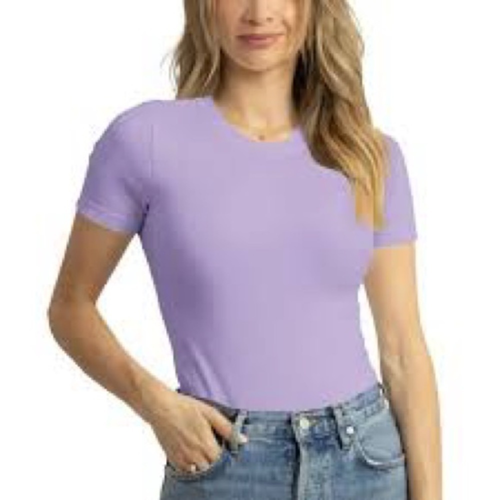 Victoria's Secret Lavender Crewneck Short Sleeve Tee